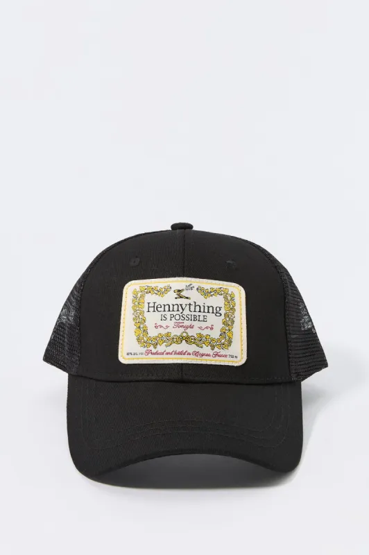 Casquette de baseball en filet avec motif brodé Hennything is Possible sold by Urban Planet