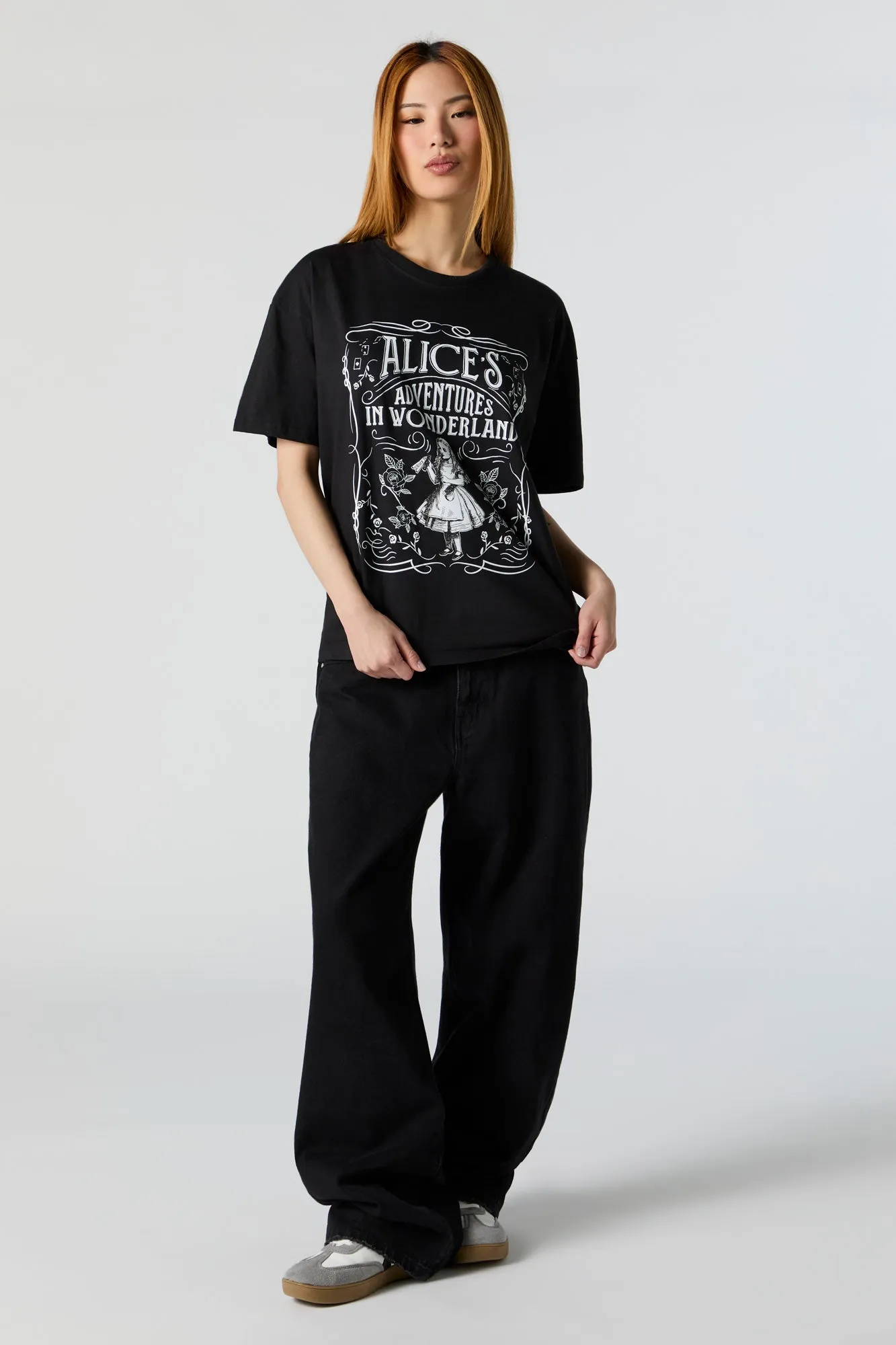 Alice In Wonderland Graphic Boyfriend T-Shirt sold by Urban Planet product image thumbnail 3