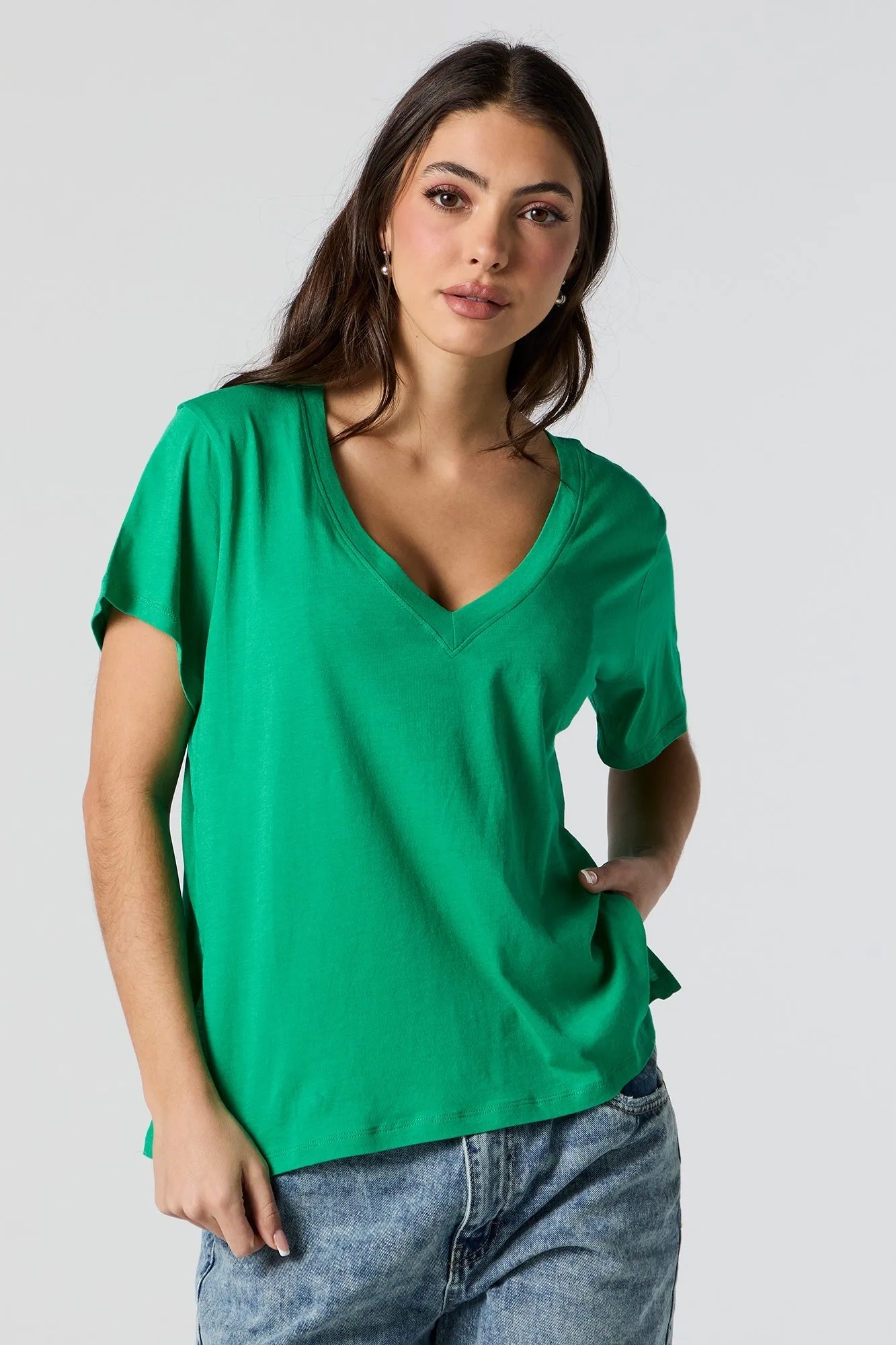 Oversized V-Neck T-Shirt sold by Urban Planet