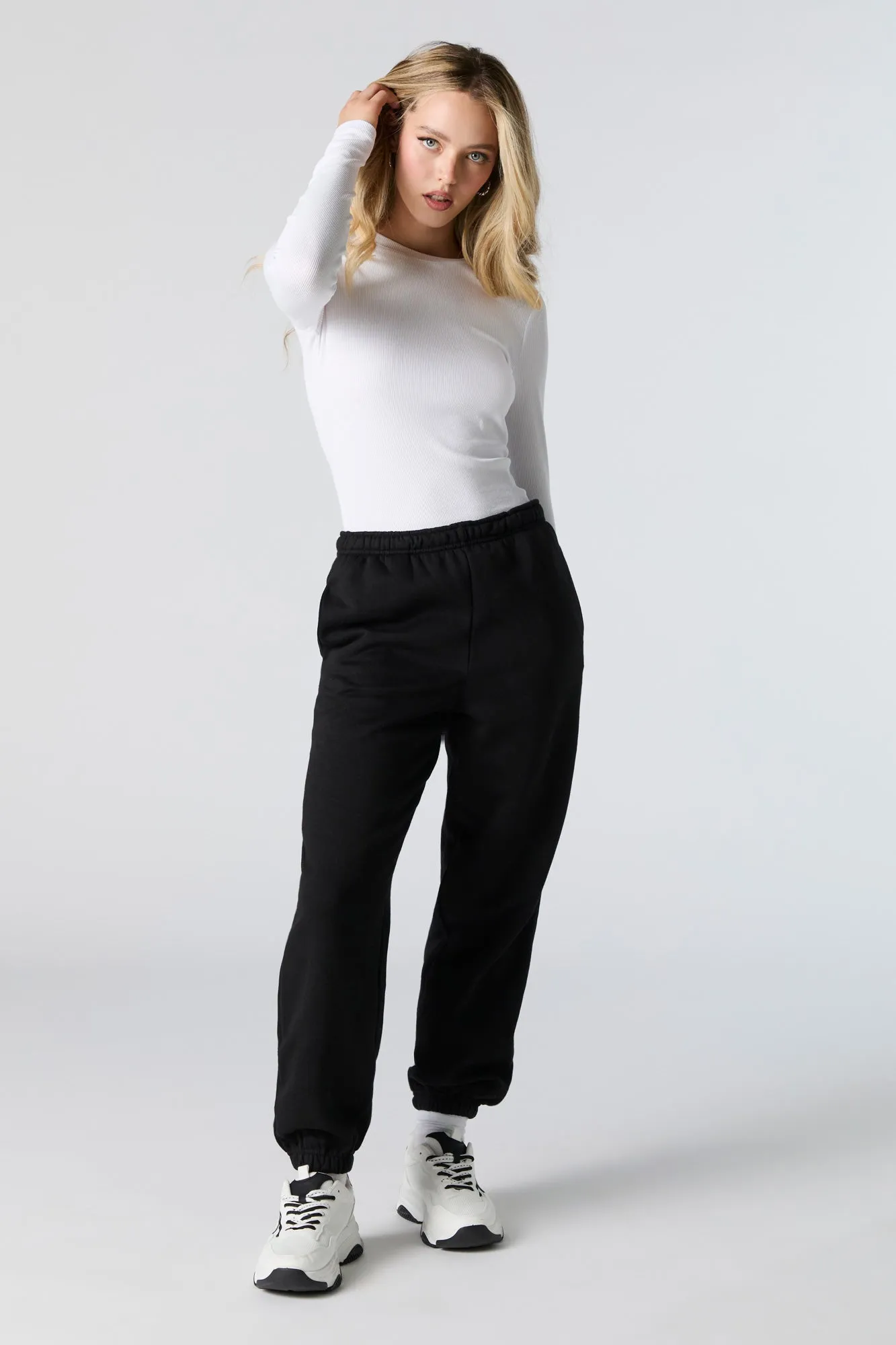 Jogger de coupe garçonne en molleton sold by Urban Planet product image thumbnail 4