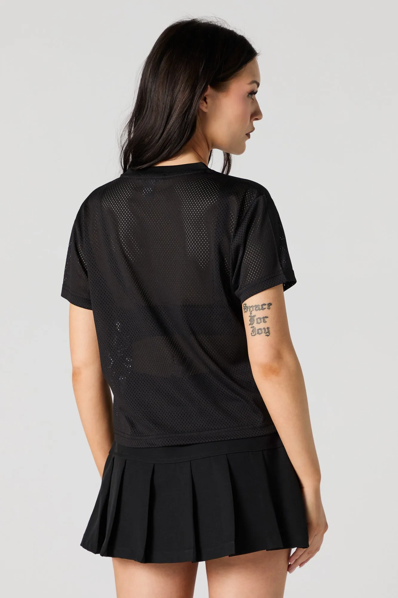 Los Angeles Graphic Mesh Cropped T-Shirt sold by Urban Planet product image thumbnail 2