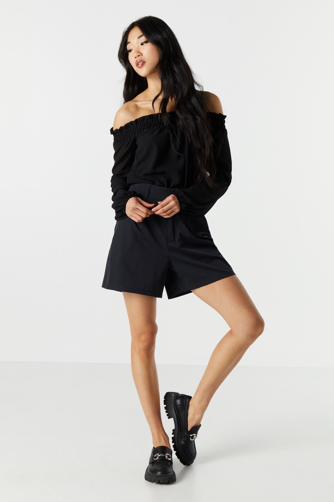 Chiffon Off Shoulder Bodysuit sold by Urban Planet product image thumbnail 3