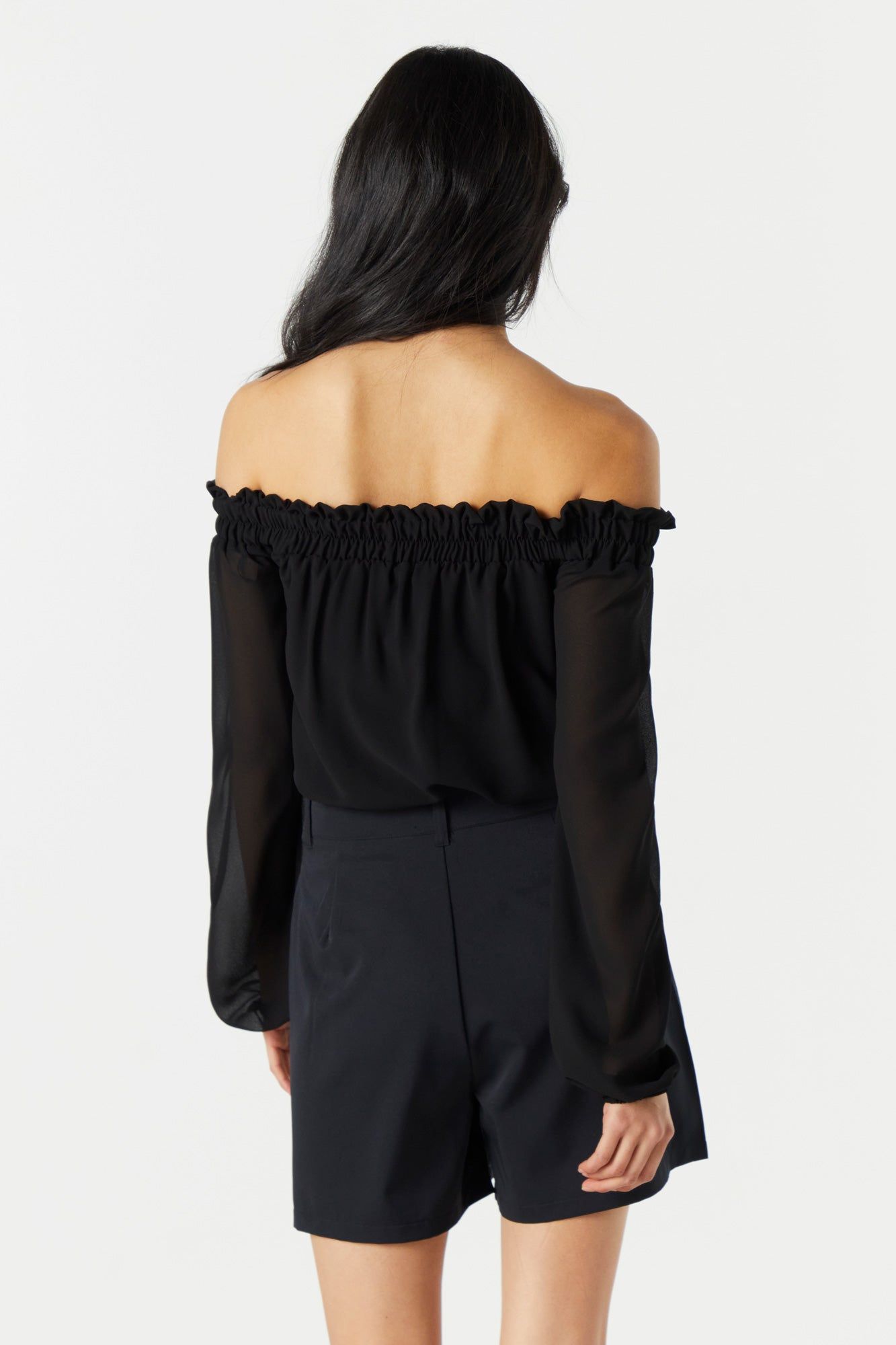 Chiffon Off Shoulder Bodysuit sold by Urban Planet product image thumbnail 2