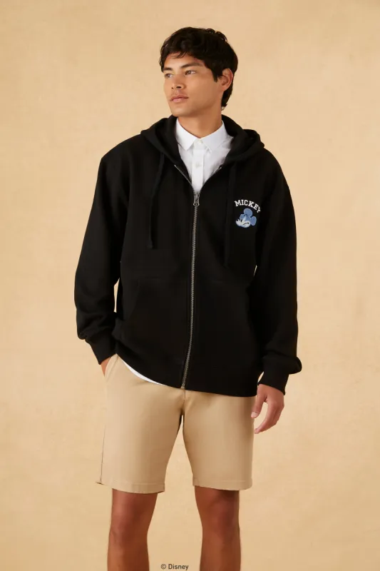 Haut à capuchon avec motif brodé Disney Mickey Mouse et fermeture à glissière sold by Urban Planet