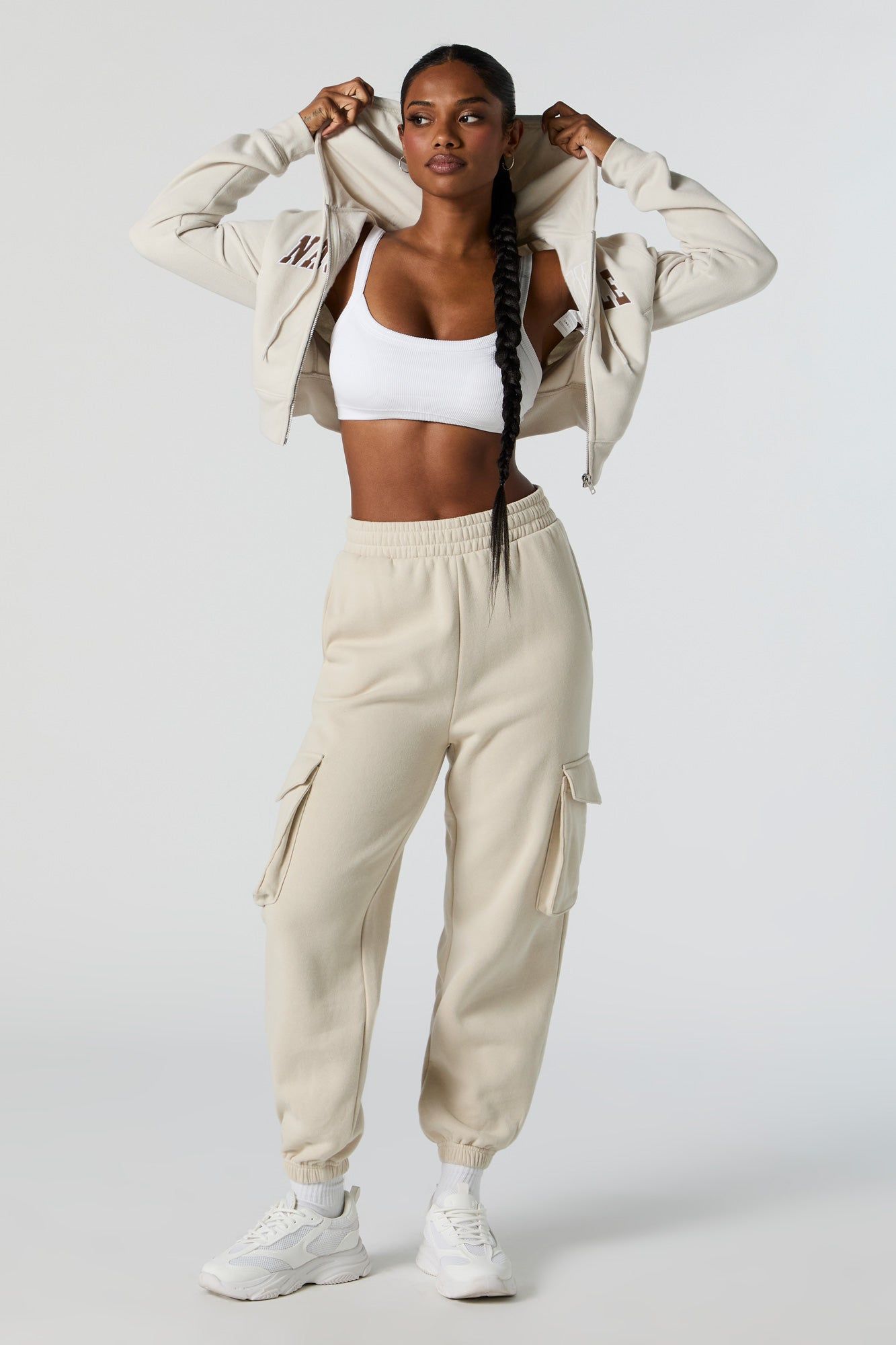 Nashville Twill Embroidered Cropped Hoodie sold by Urban Planet product image thumbnail 3