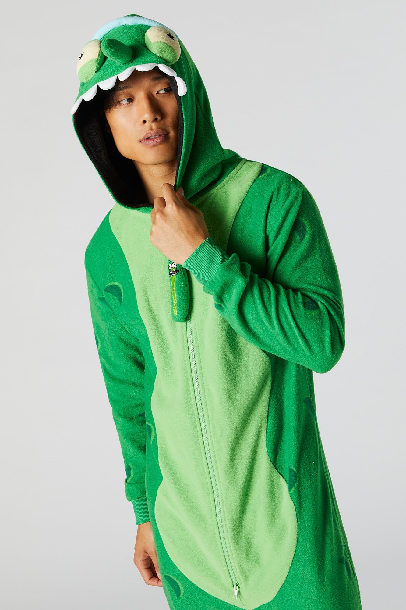 Plush 3D Pickle Rick Onesie sold by Urban Planet product image thumbnail 3