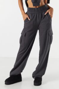 Fleece Wide Leg Cargo Pant sold by Urban Planet