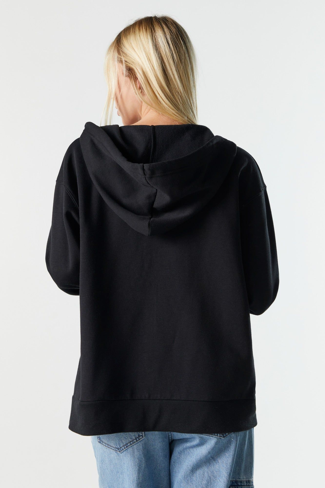 Oversized Fleece Zip-Up Hoodie sold by Urban Planet product image thumbnail 5