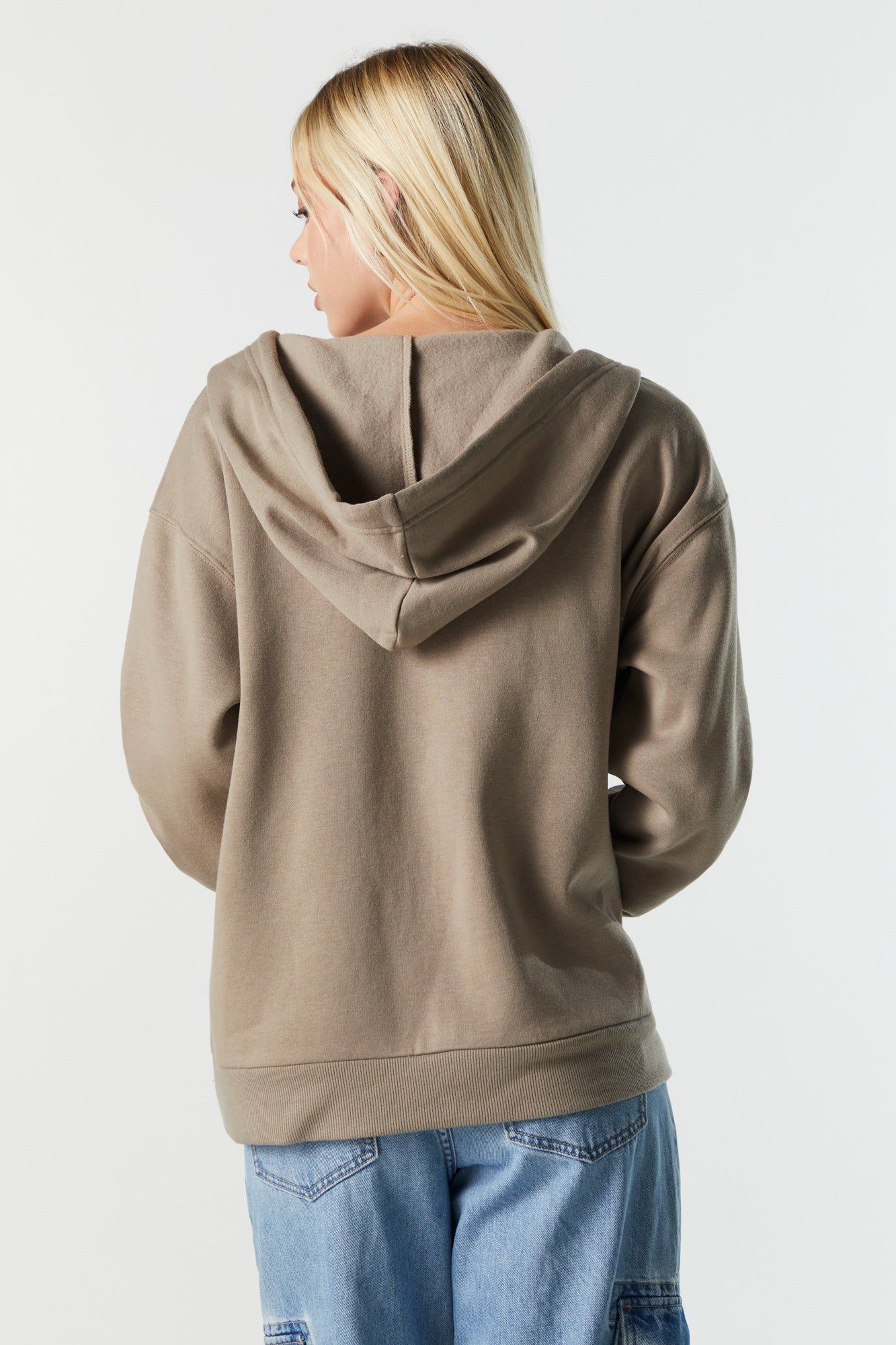 Oversized Fleece Zip-Up Hoodie sold by Urban Planet product image thumbnail 2