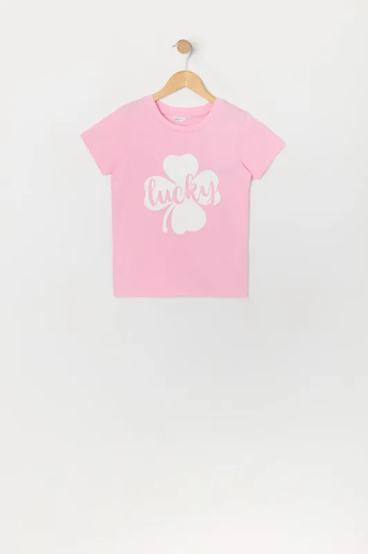 Girls St Patrick's Day Lucky Graphic T-Shirt sold by Urban Planet