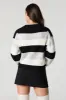 Wide Striped Ribbed Knit Sweater sold by Urban Planet