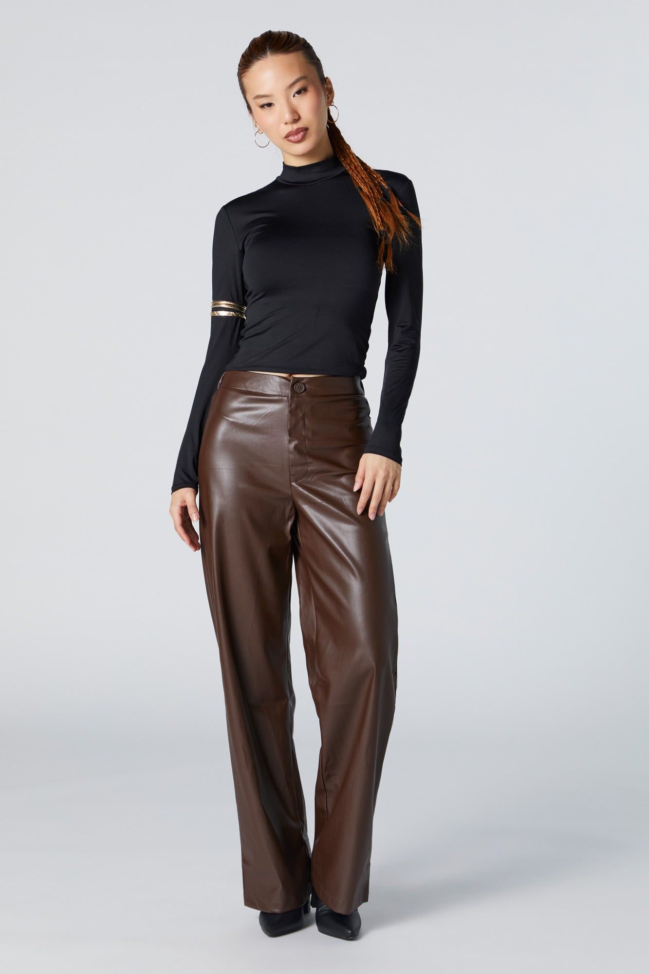 Faux Leather Wide Leg Pant sold by Urban Planet product image thumbnail 5