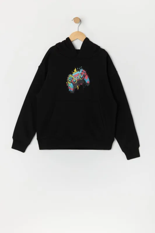 Boys Controller Graphic Fleece Hoodie sold by Urban Planet