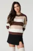 Wide Striped Ribbed Knit Sweater sold by Urban Planet