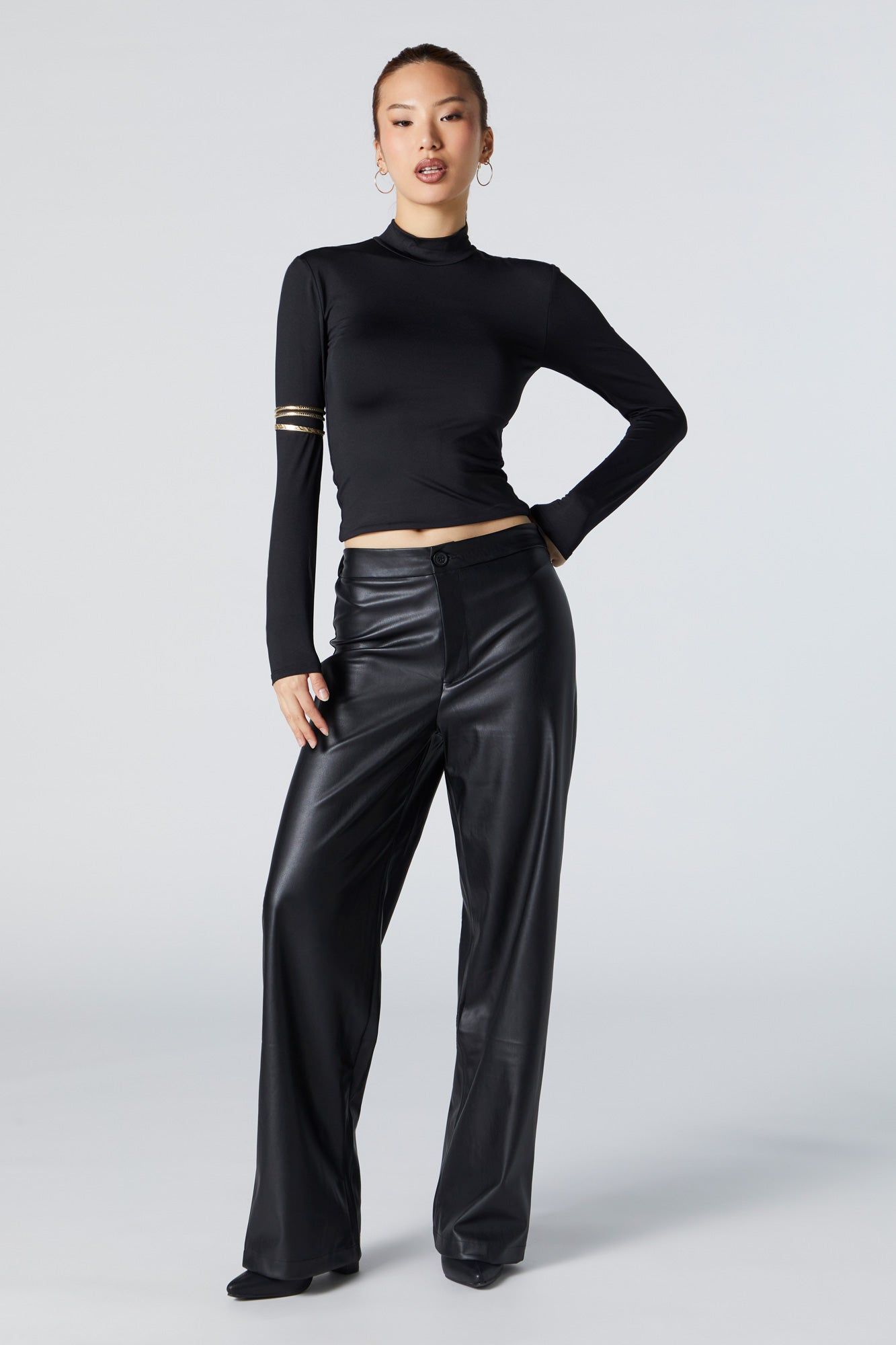 Faux Leather Wide Leg Pant sold by Urban Planet product image thumbnail 4