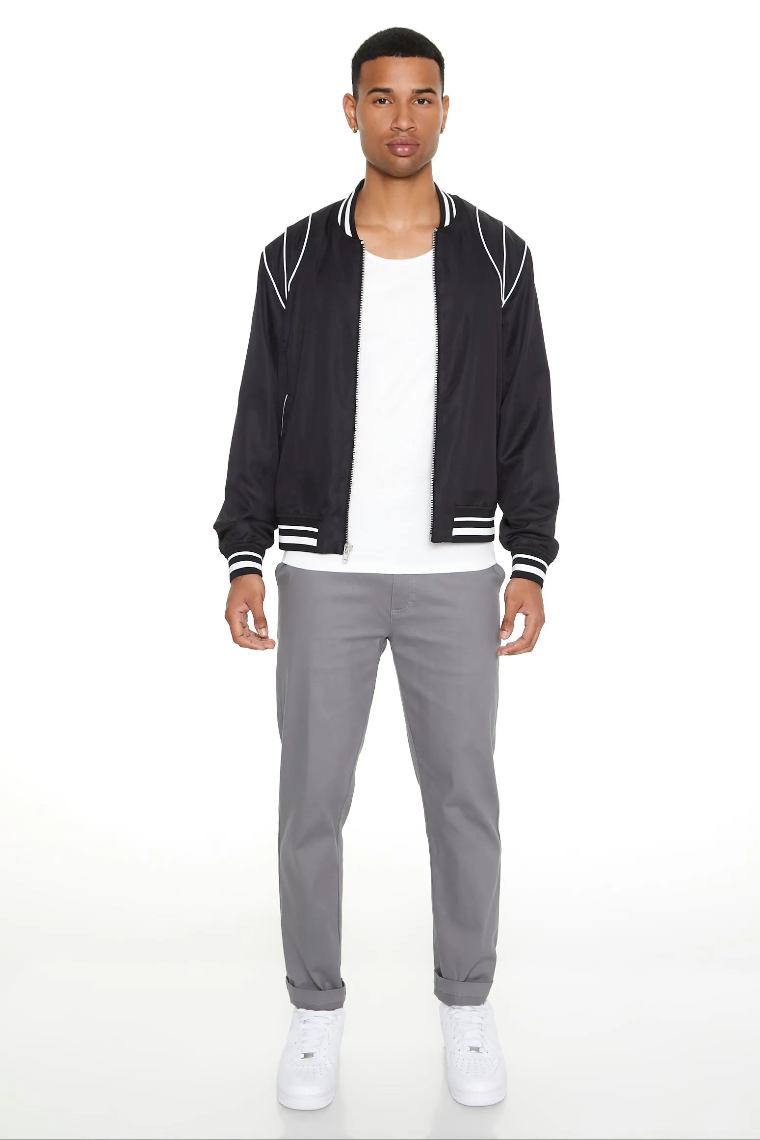 Piped Trim Bomber Jacket sold by Urban Planet product image thumbnail 3