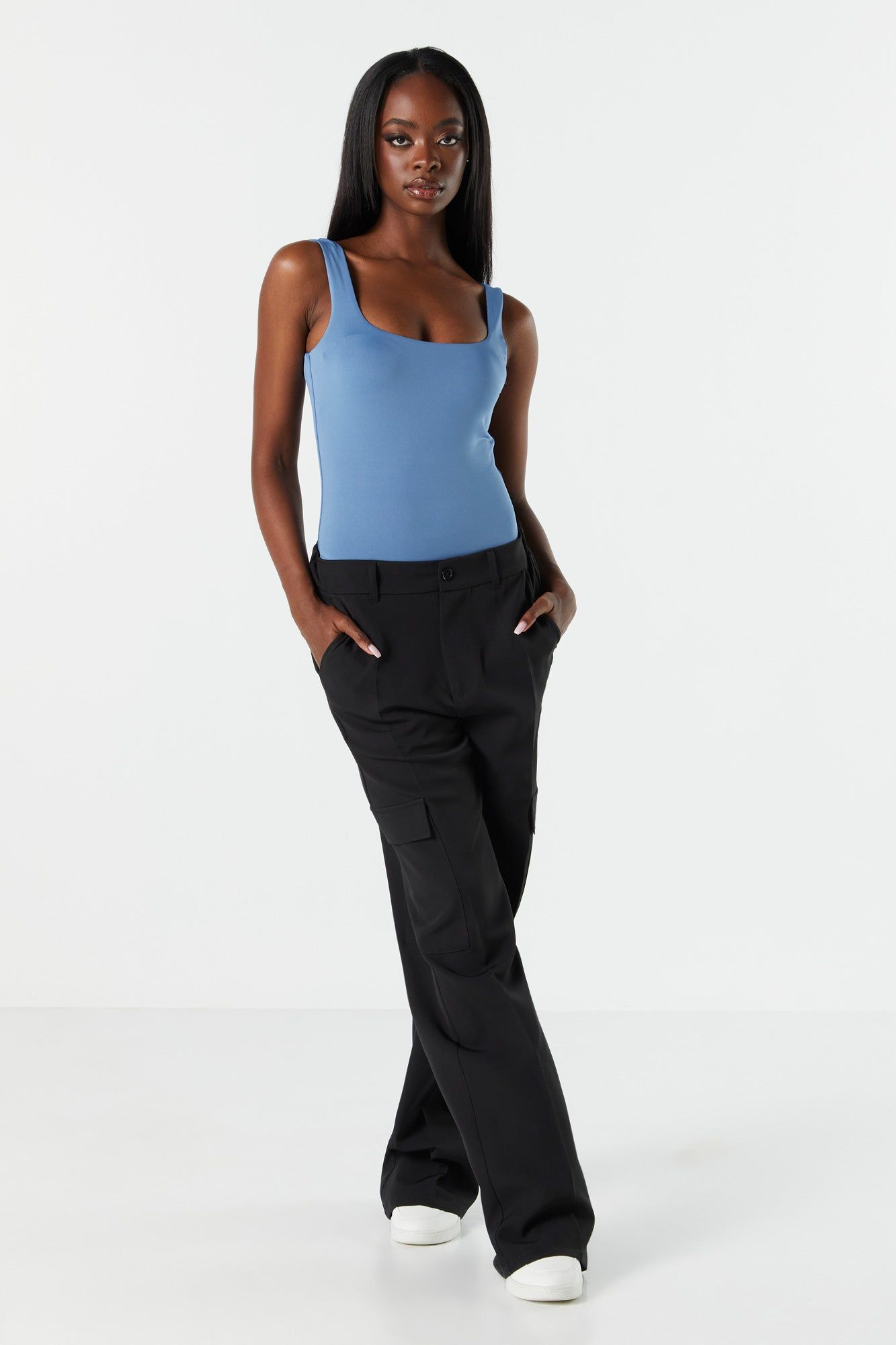 Square Neck Contour Tank Bodysuit sold by Urban Planet product image thumbnail 10