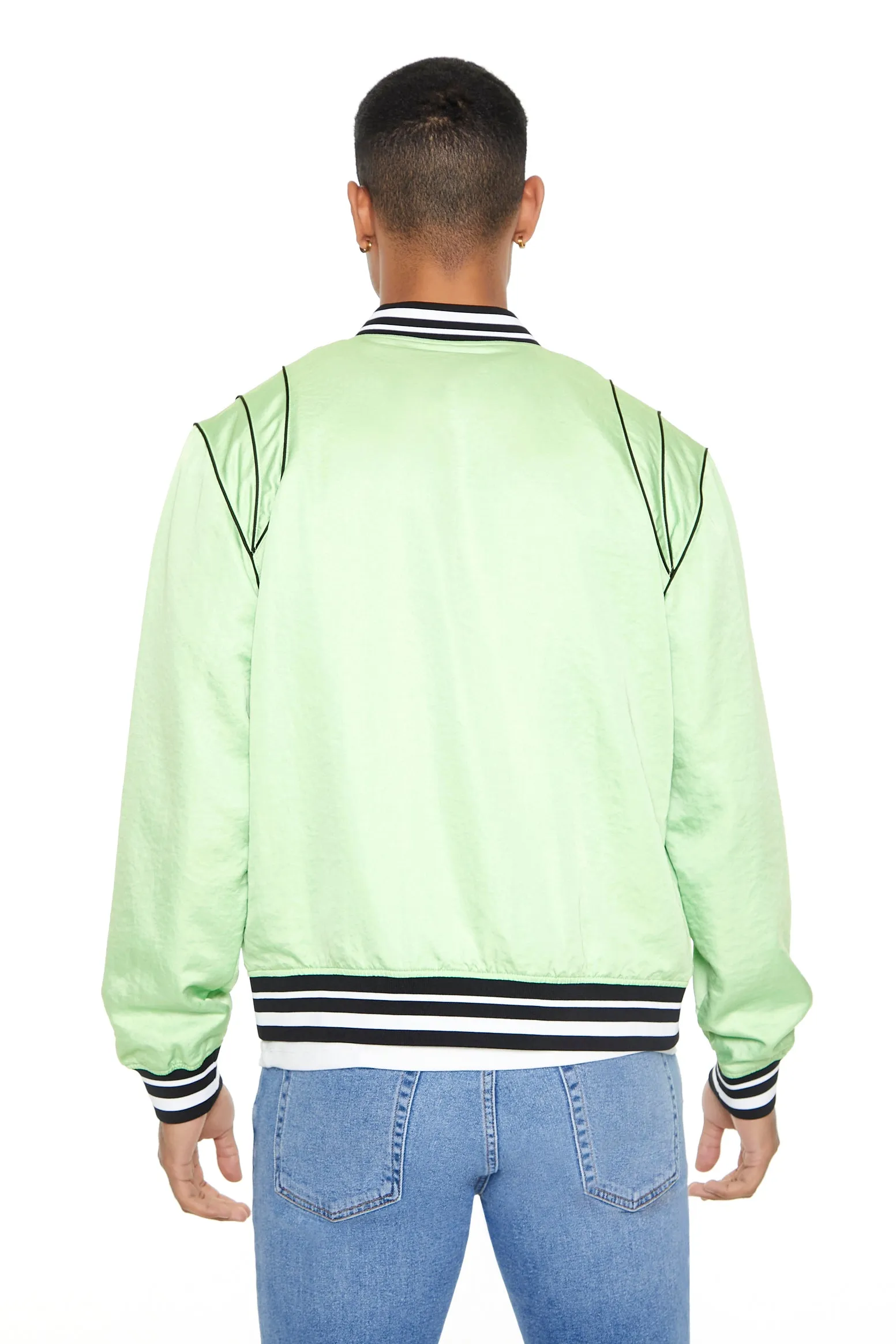 Piped Trim Bomber Jacket sold by Urban Planet product image thumbnail 5