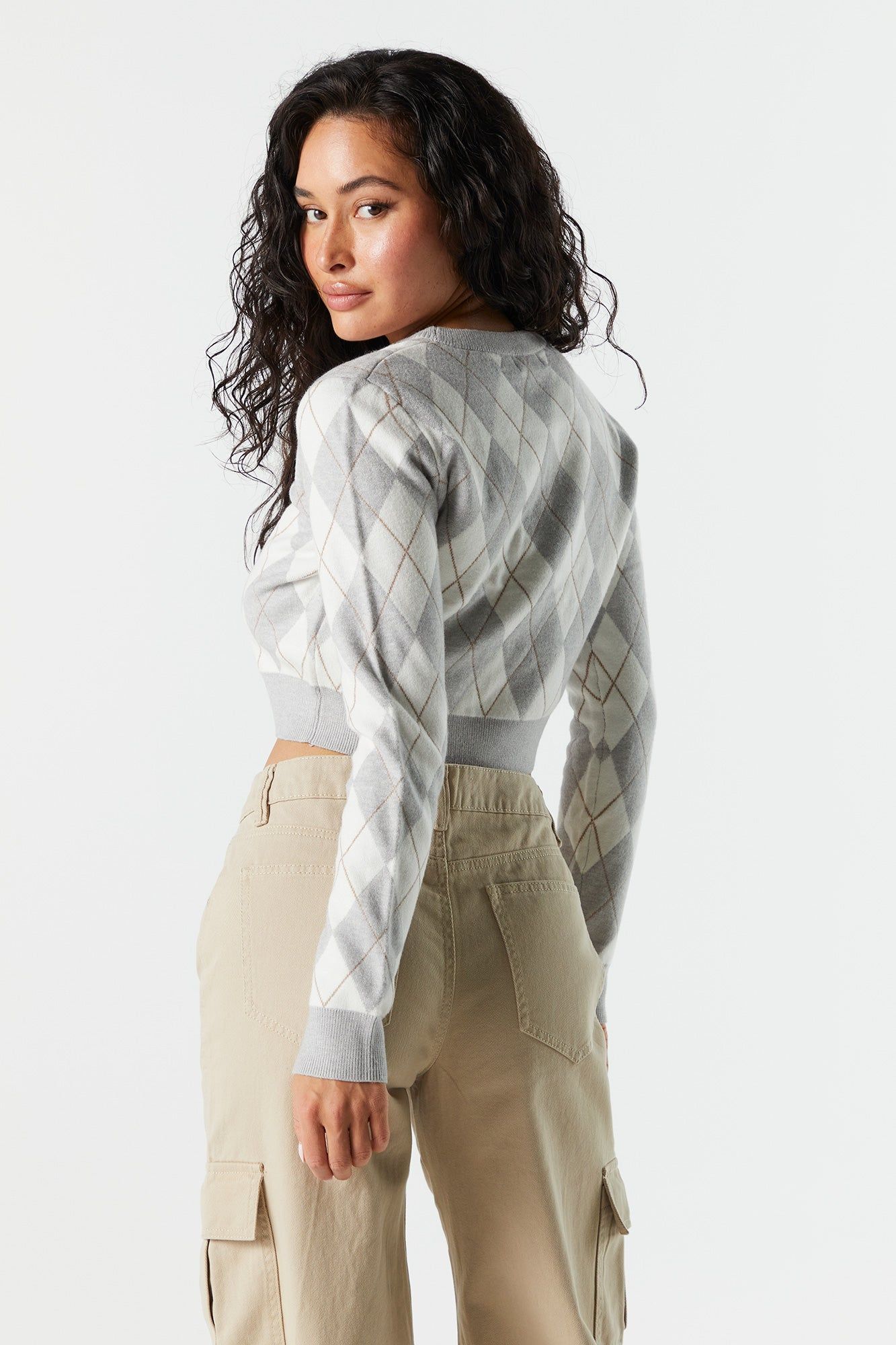 Cropped Argyle Sweater sold by Urban Planet product image thumbnail 2