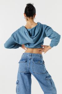 Cropped Zip-Up Hoodie sold by Urban Planet
