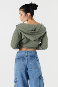 Cropped Zip-Up Hoodie sold by Urban Planet