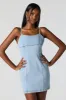 Minirobe en denim à encolure carrée sold by Urban Planet