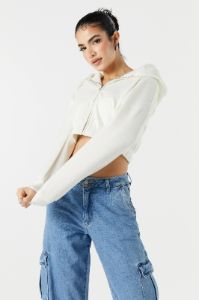 Cropped Zip-Up Hoodie sold by Urban Planet