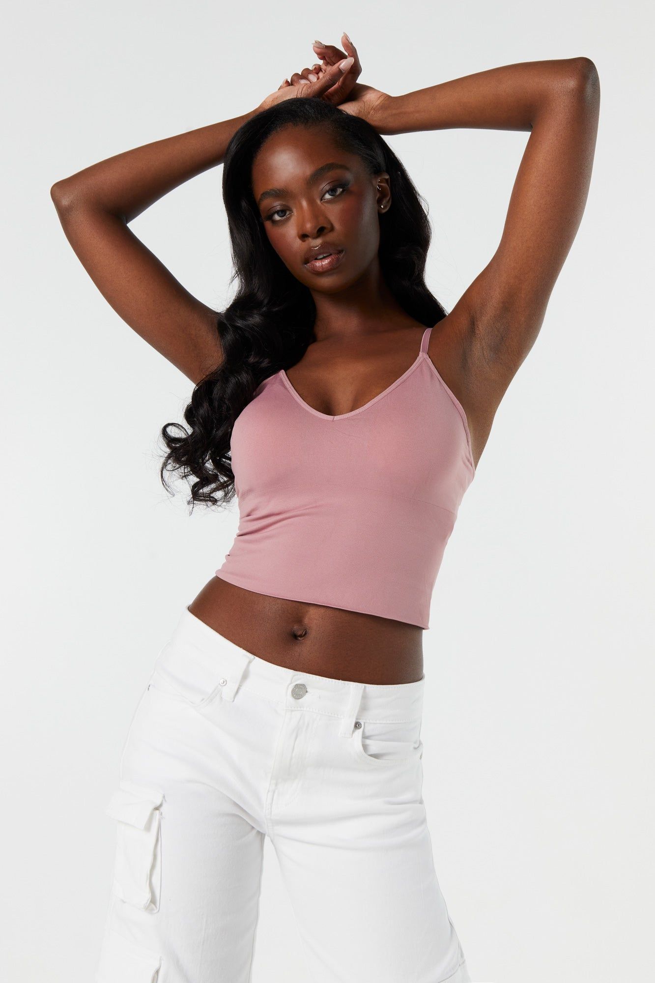 Solid Seamless Padded Cropped Tank sold by Urban Planet product image thumbnail 10