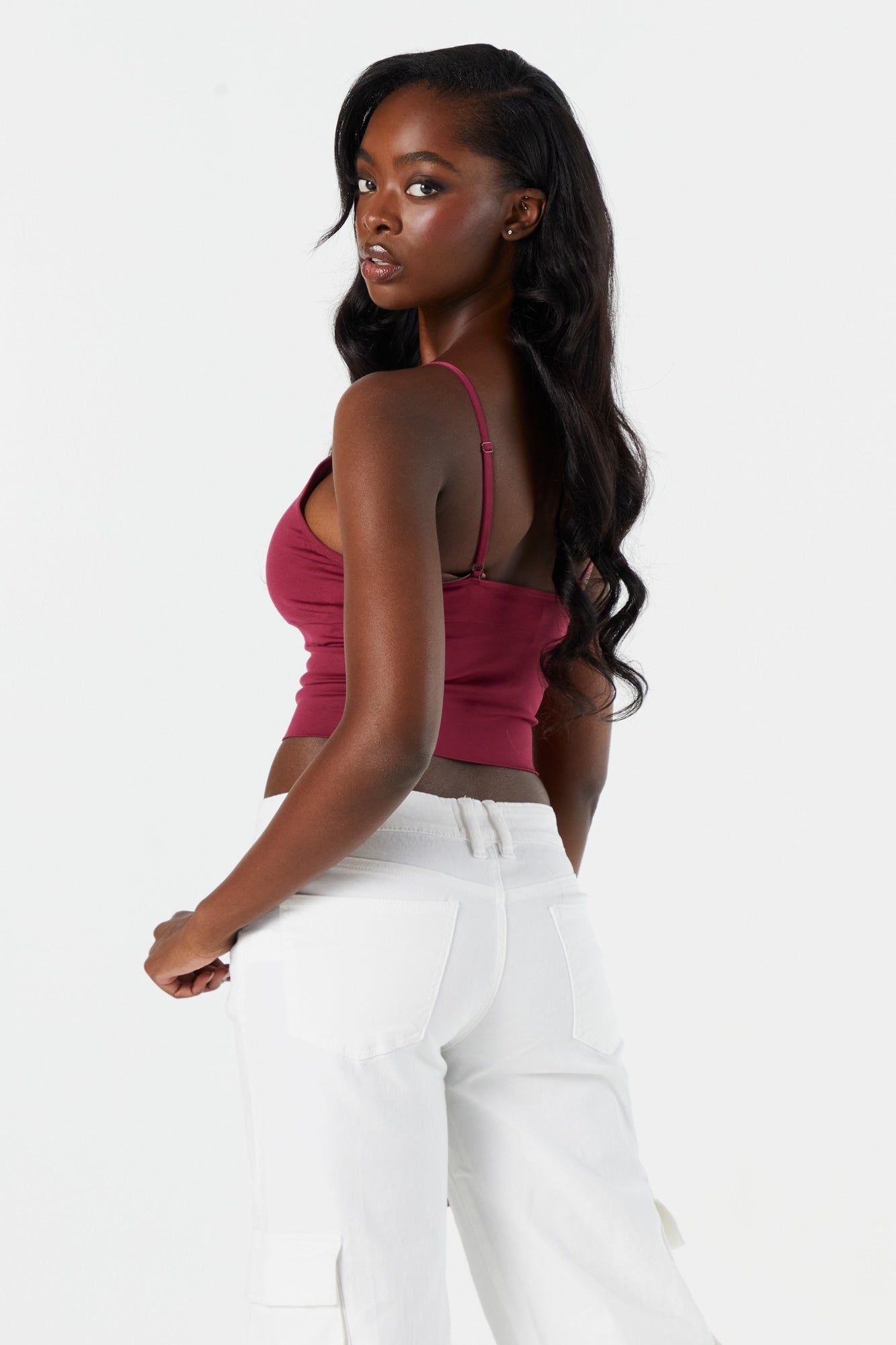 Solid Seamless Padded Cropped Tank sold by Urban Planet product image thumbnail 14