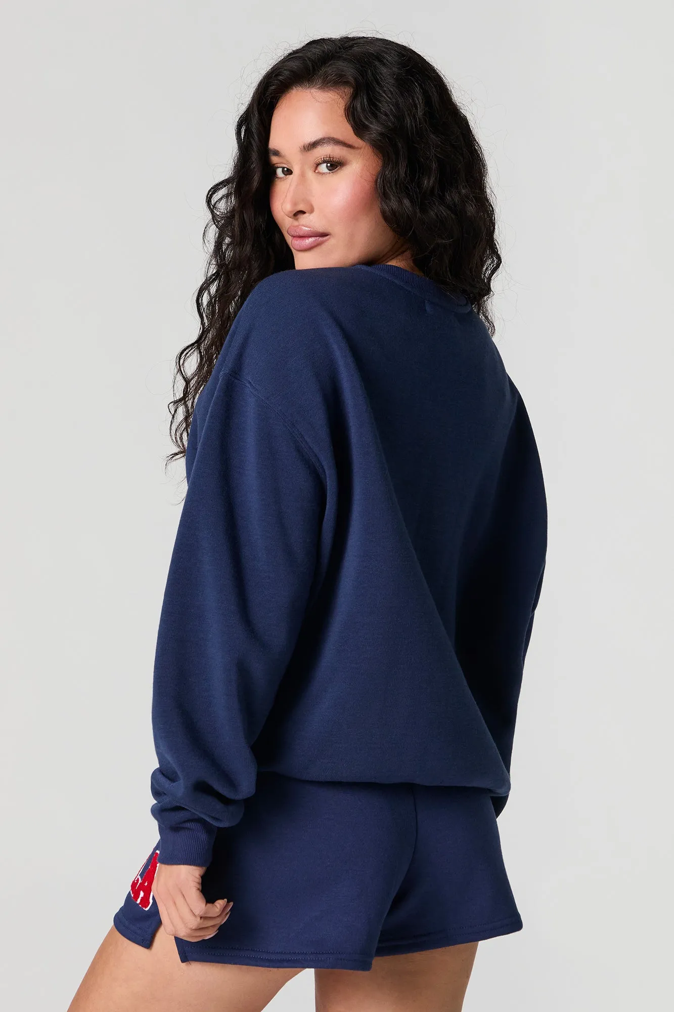 Los Angeles Chenille Embroidered Fleece Sweatshirt sold by Urban Planet product image thumbnail 2