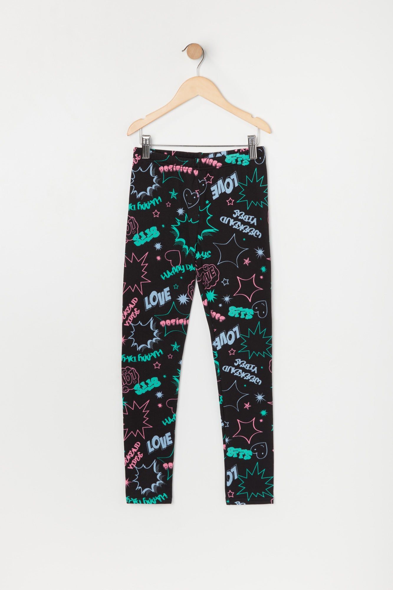 Girls Graffiti Print Fleece Legging sold by Urban Planet