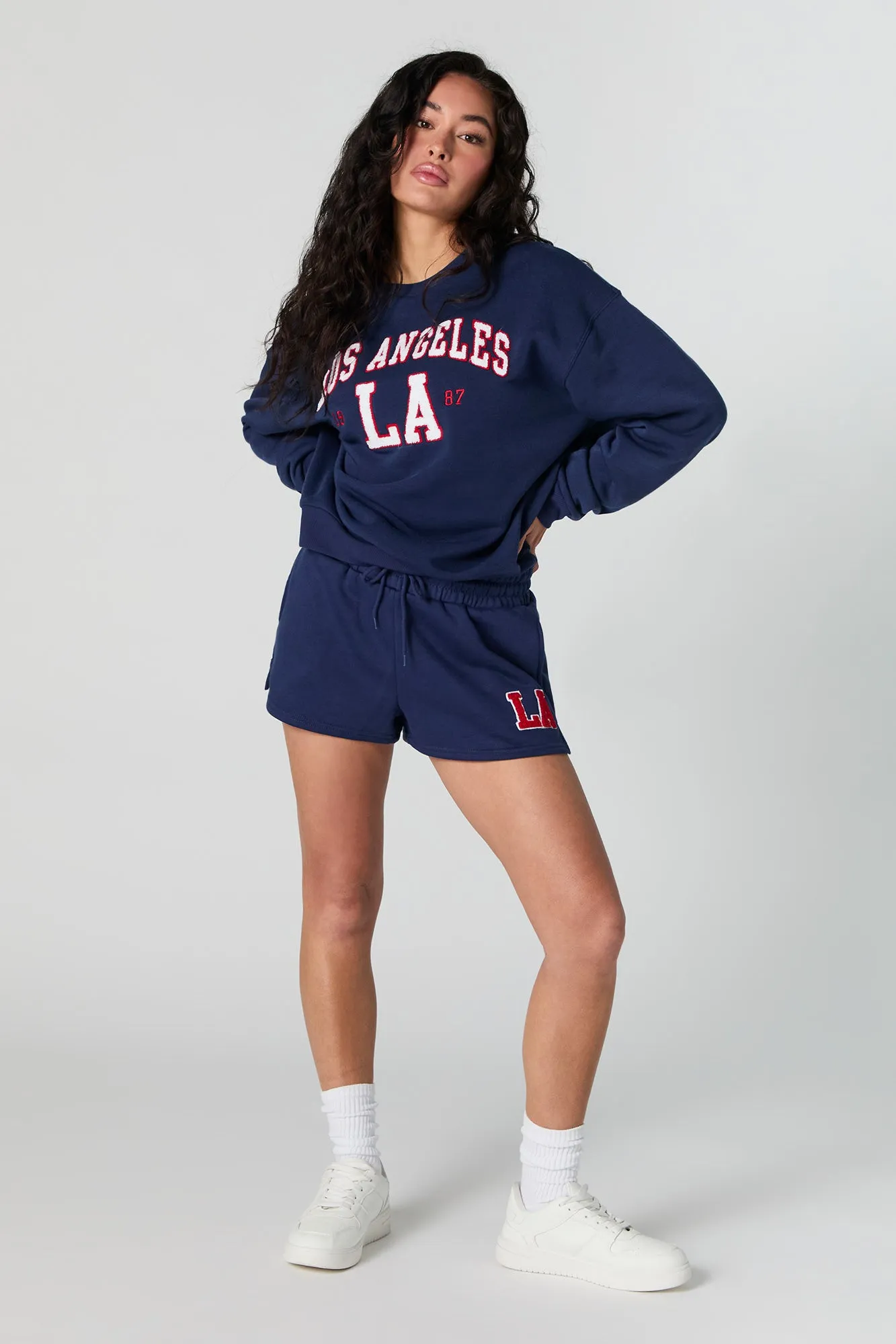 Los Angeles Chenille Embroidered Fleece Sweatshirt sold by Urban Planet product image thumbnail 3