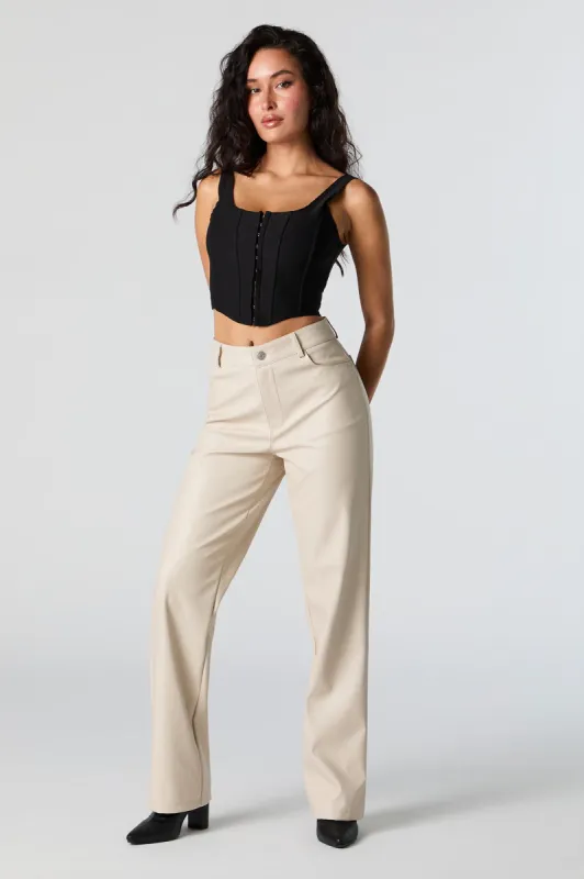 Faux Leather Straight Leg Pant sold by Urban Planet