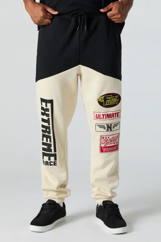 Jogger en molleton avec motif brodé Racing sold by Urban Planet