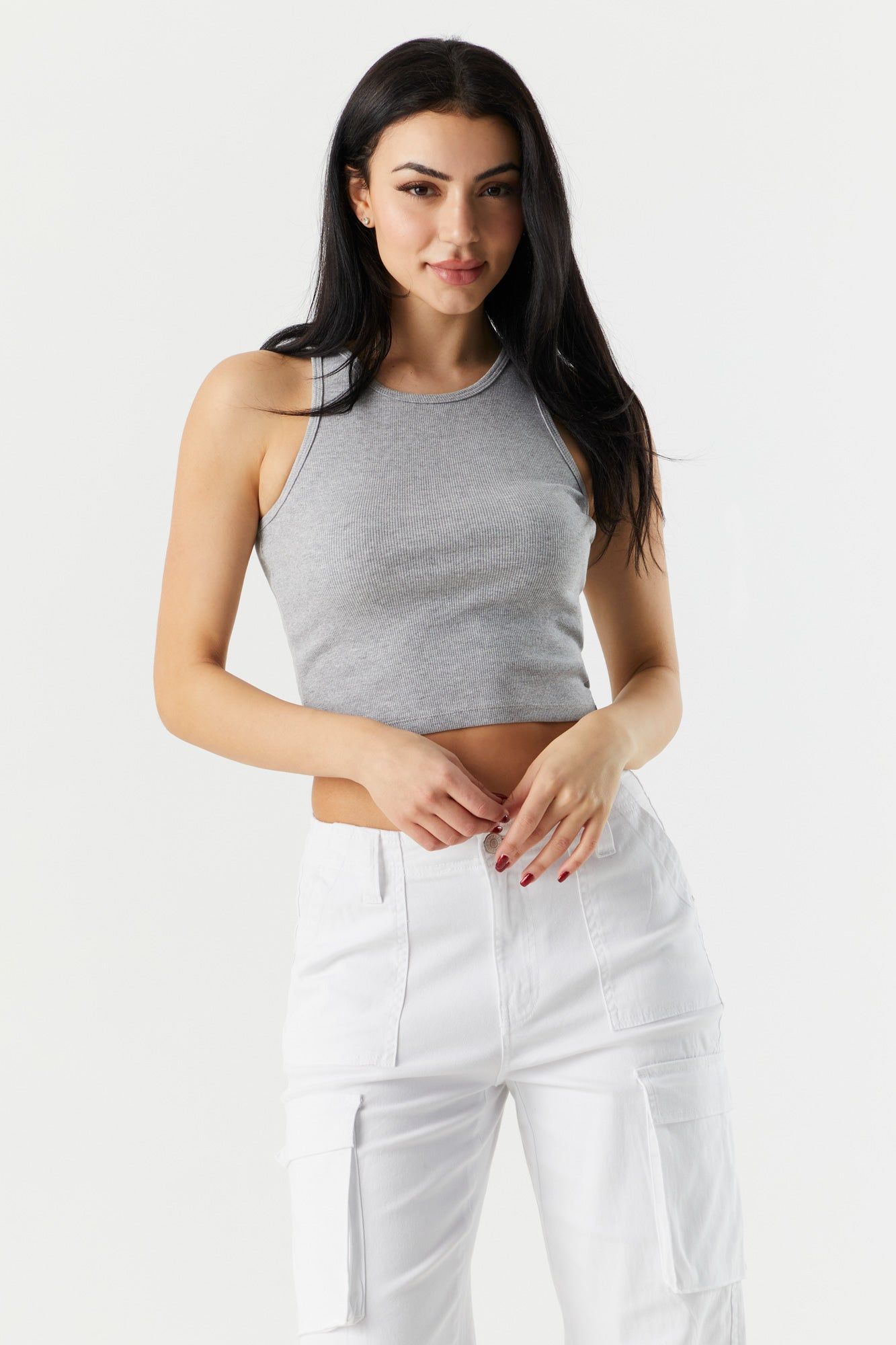 Débardeur côtelé basique à col montant sold by Urban Planet product image thumbnail 7