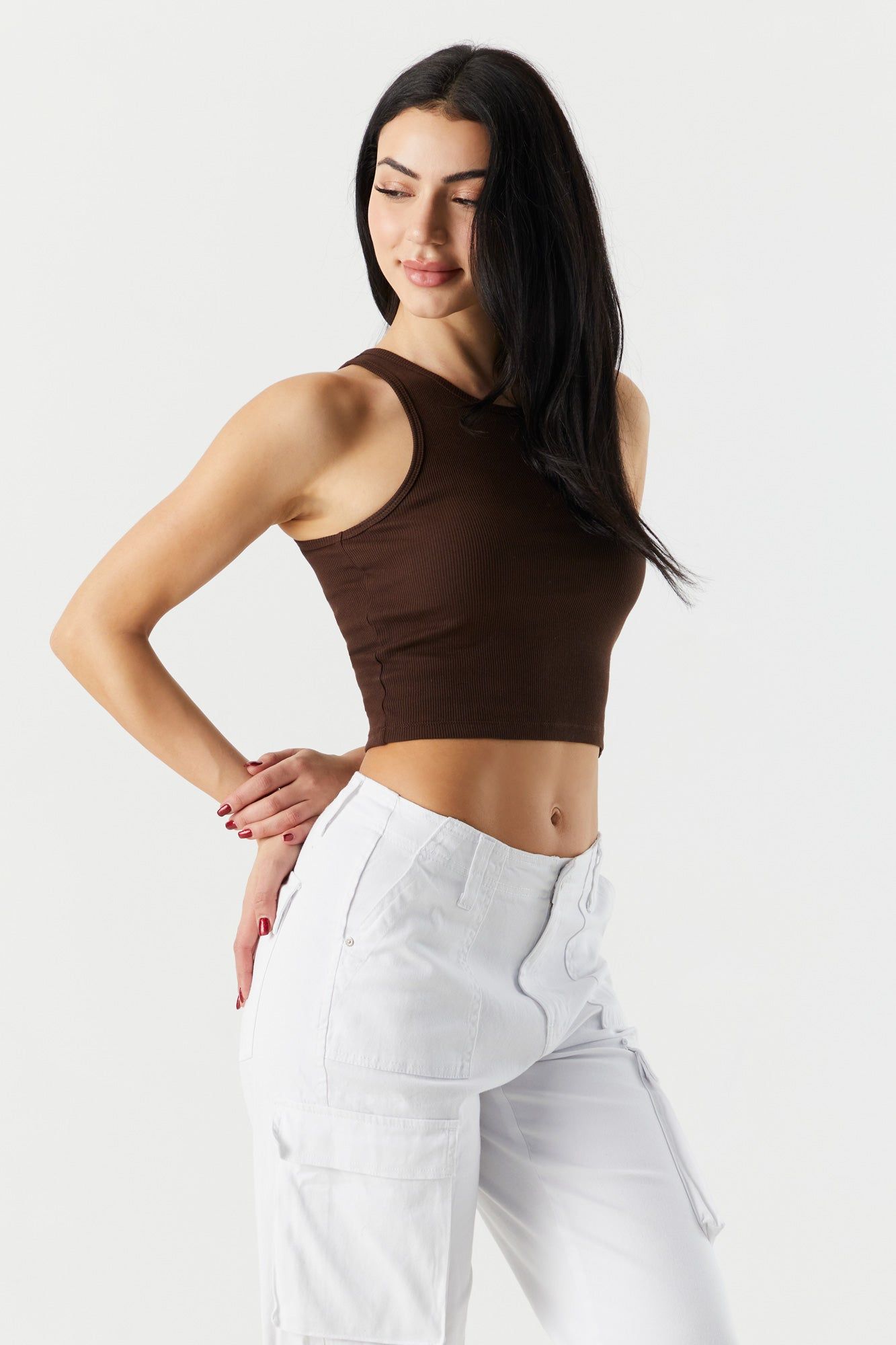 Débardeur côtelé basique à col montant sold by Urban Planet product image thumbnail 13