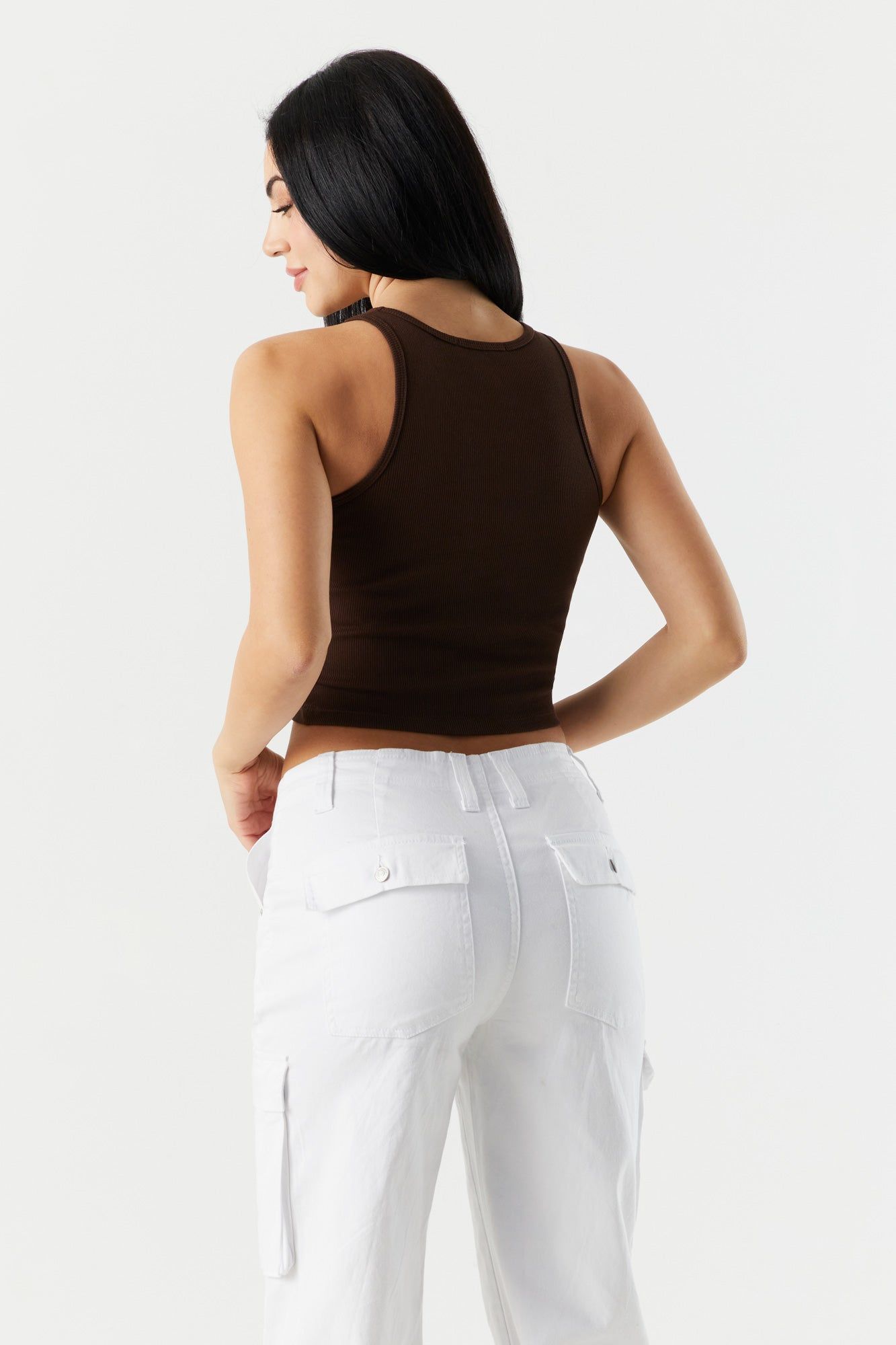 Débardeur côtelé basique à col montant sold by Urban Planet product image thumbnail 14