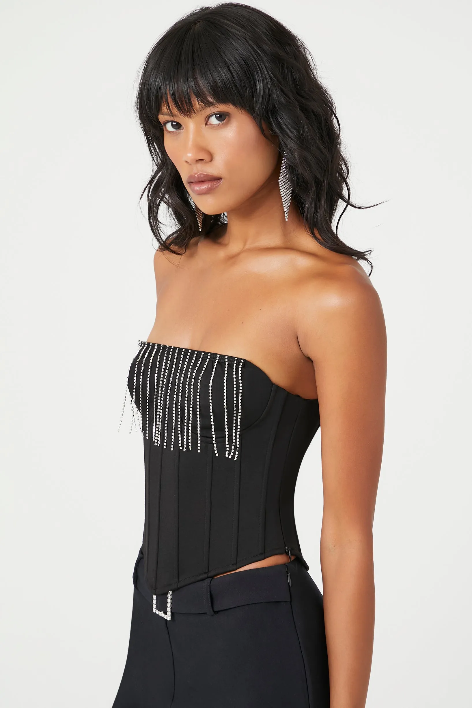 Rhinestone Fringe Tube Top sold by Urban Planet product image thumbnail 2