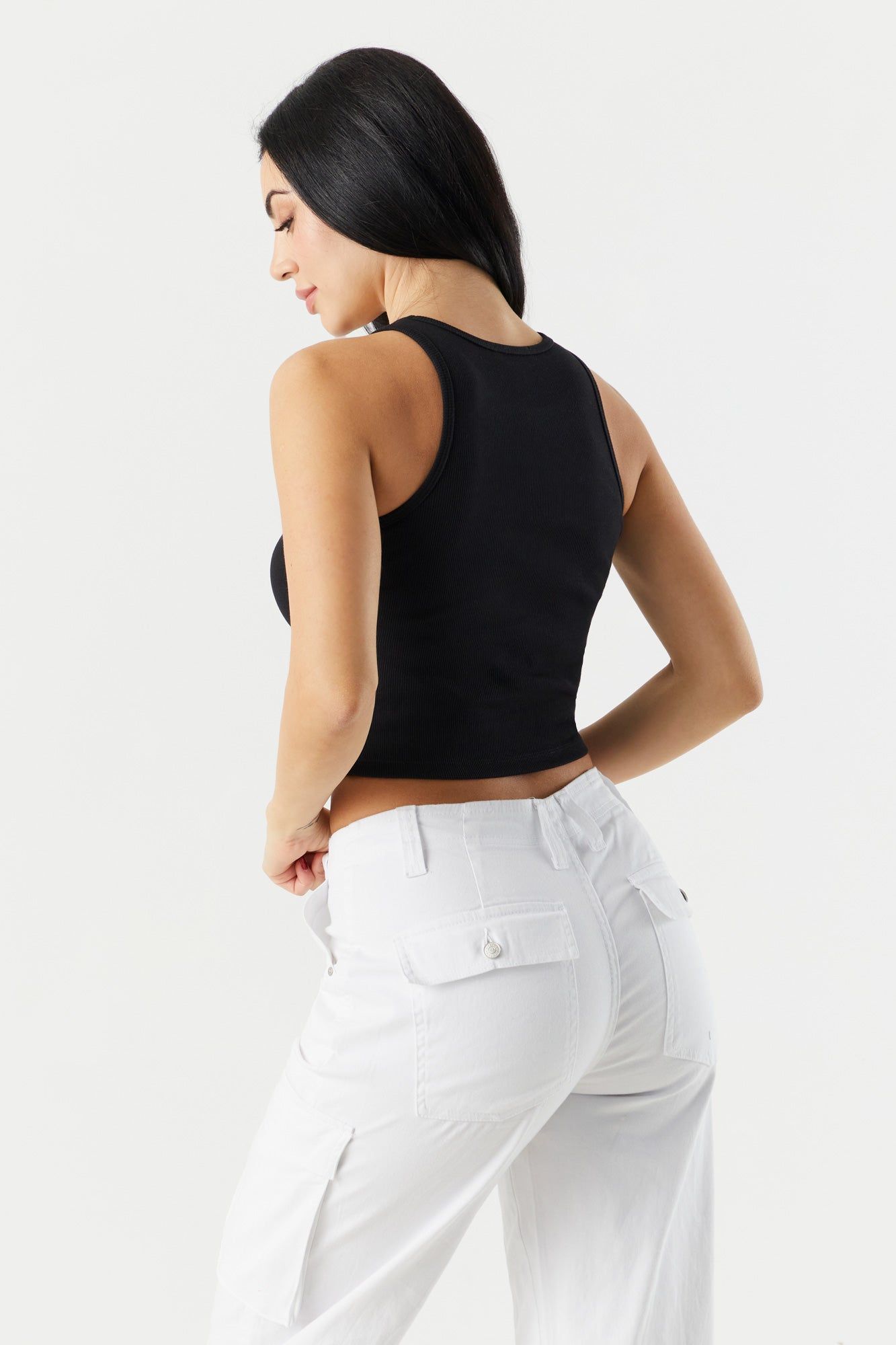 Débardeur côtelé basique à col montant sold by Urban Planet product image thumbnail 5