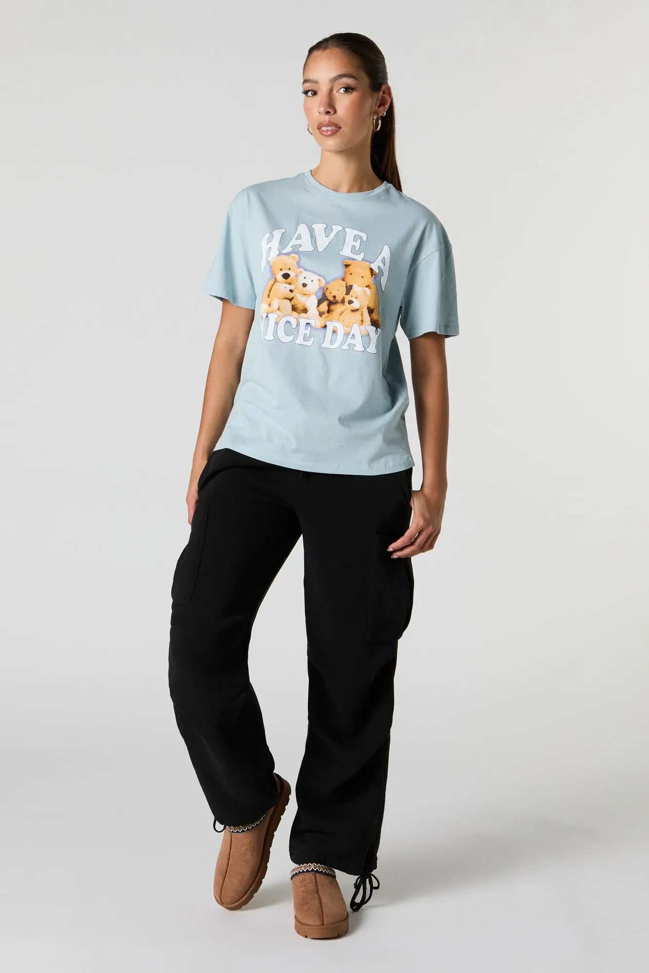 Have a Nice Day Graphic Boyfriend T-Shirt sold by Urban Planet product image thumbnail 3