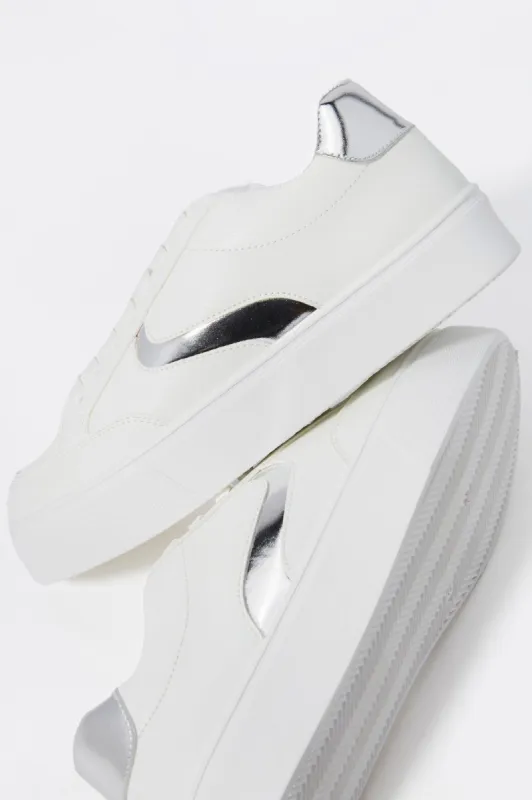 Metallic Lace Up Platform Sneaker sold by Urban Planet