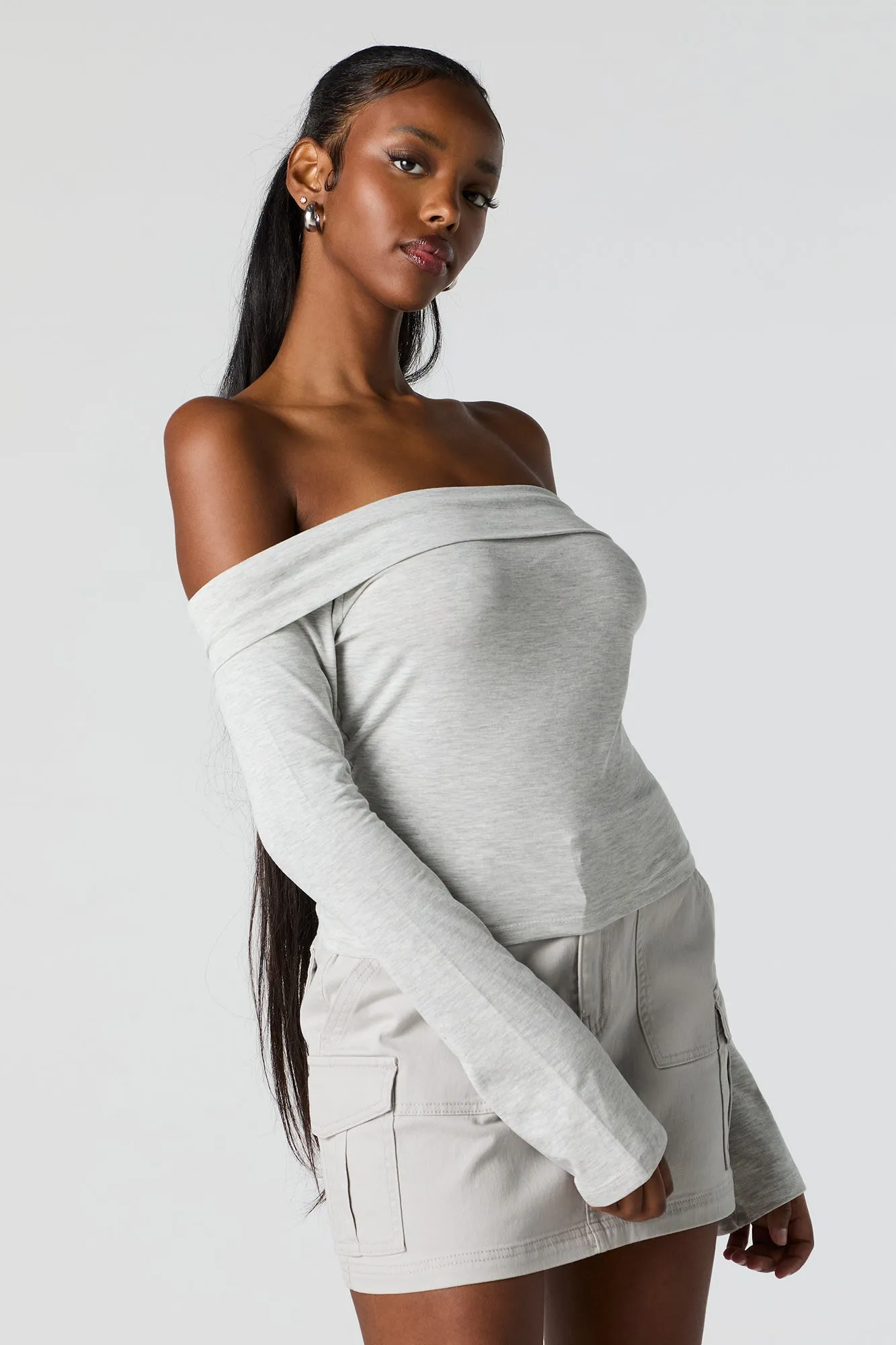 Off Shoulder Long Sleeve Top sold by Urban Planet product image thumbnail 4