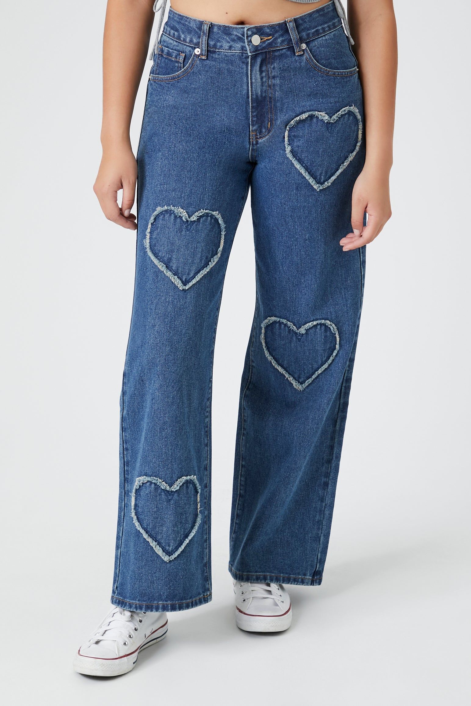 Jean à jambe large avec motif de coeurs sold by Urban Planet product image thumbnail 2