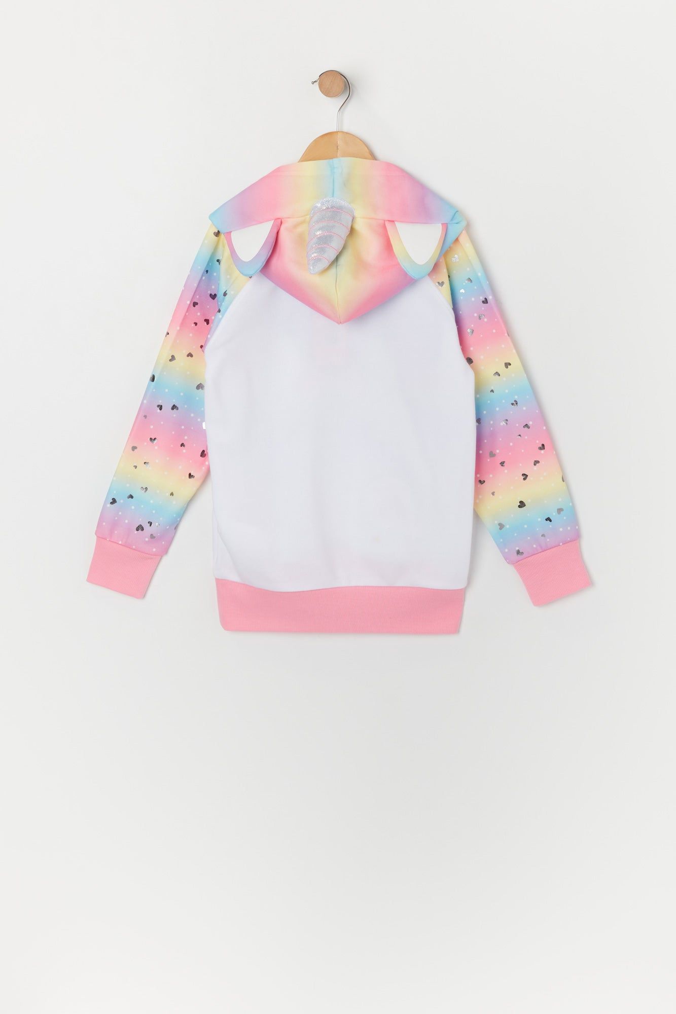 Girls Rainbow Unicorn Character Hoodie sold by Urban Planet product image thumbnail 3