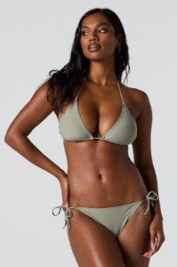 Green Triangle Bikini Top sold by Urban Planet