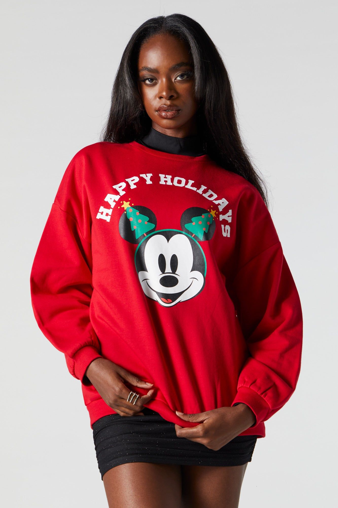Mickey Xmas Graphic Fleece Sweatshirt sold by Urban Planet product image thumbnail 2