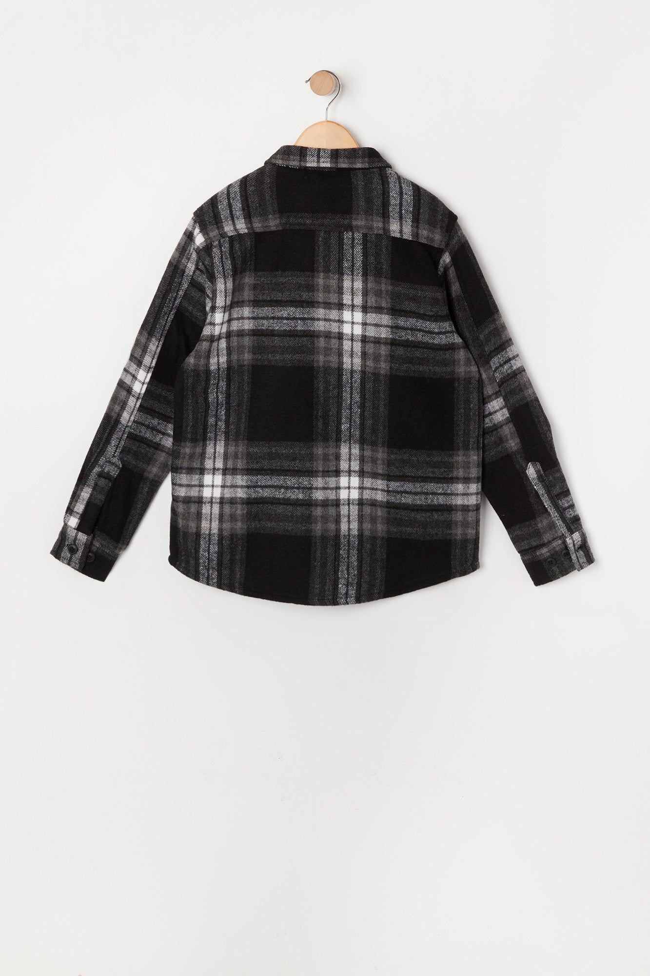 Chemise en flanelle à carreaux noirs pour garçon sold by Urban Planet product image thumbnail 2