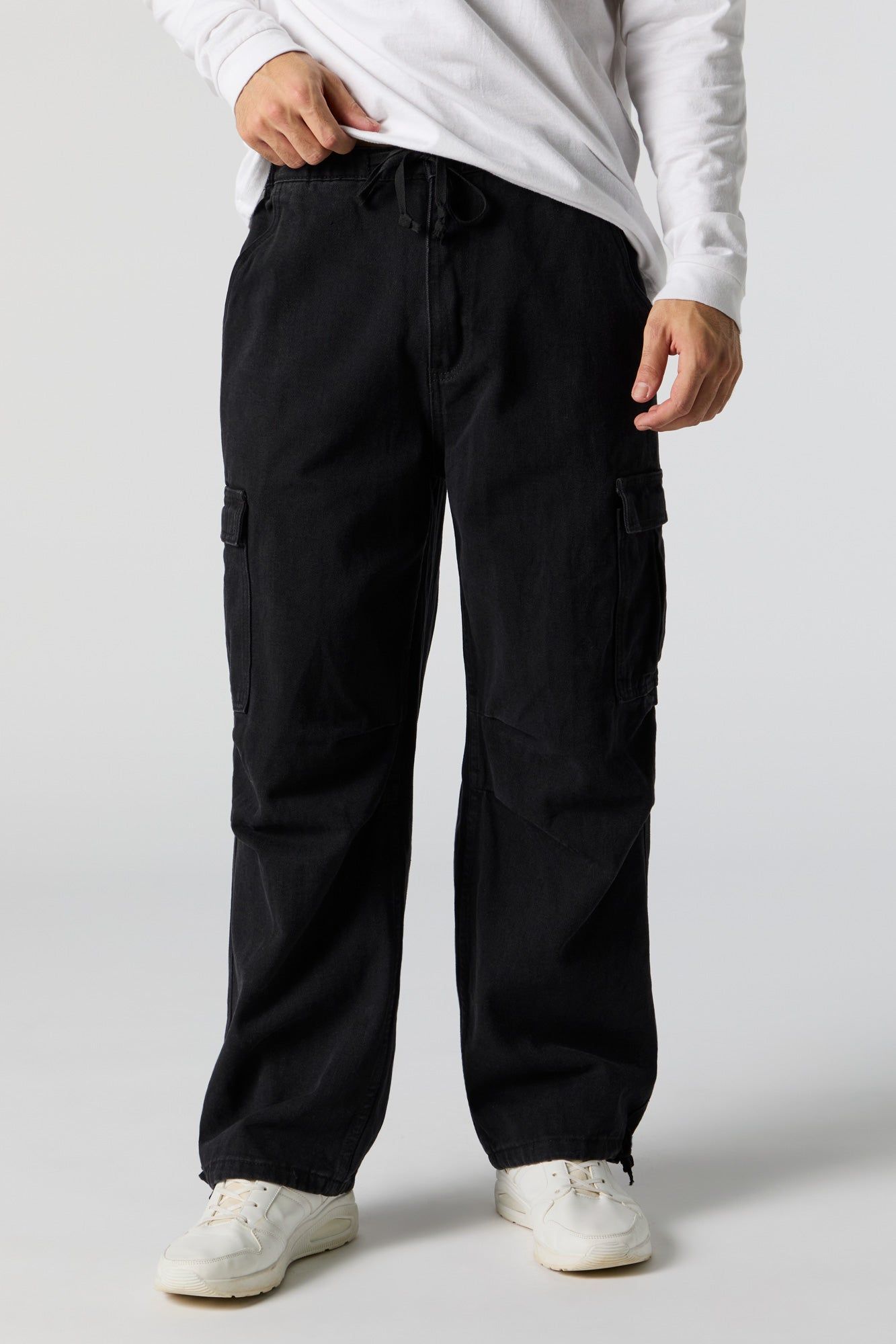 Denim Parachute Cargo Pant sold by Urban Planet