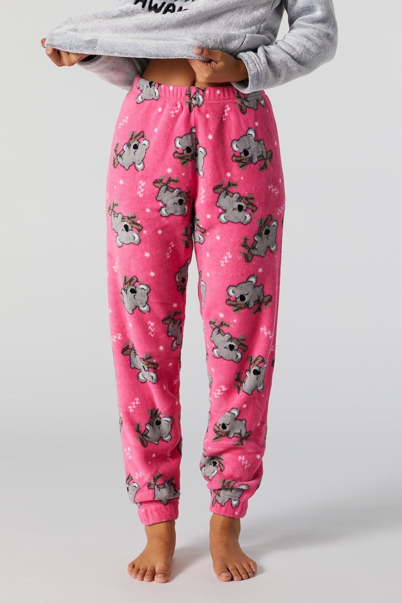 Koala Bearly Awake 2 Piece Plush Pajama Set sold by Urban Planet product image thumbnail 5