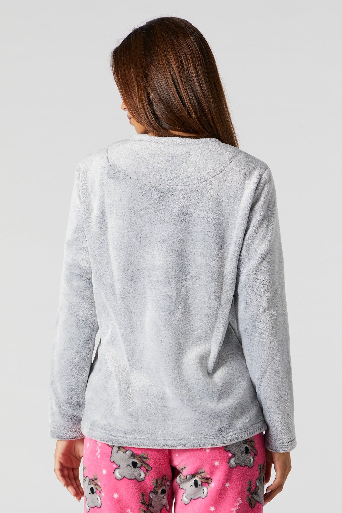 Koala Bearly Awake 2 Piece Plush Pajama Set sold by Urban Planet product image thumbnail 4